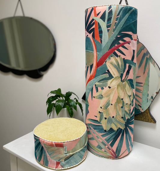 Yoga Bolster - Coral Tropicalia - Pineapple