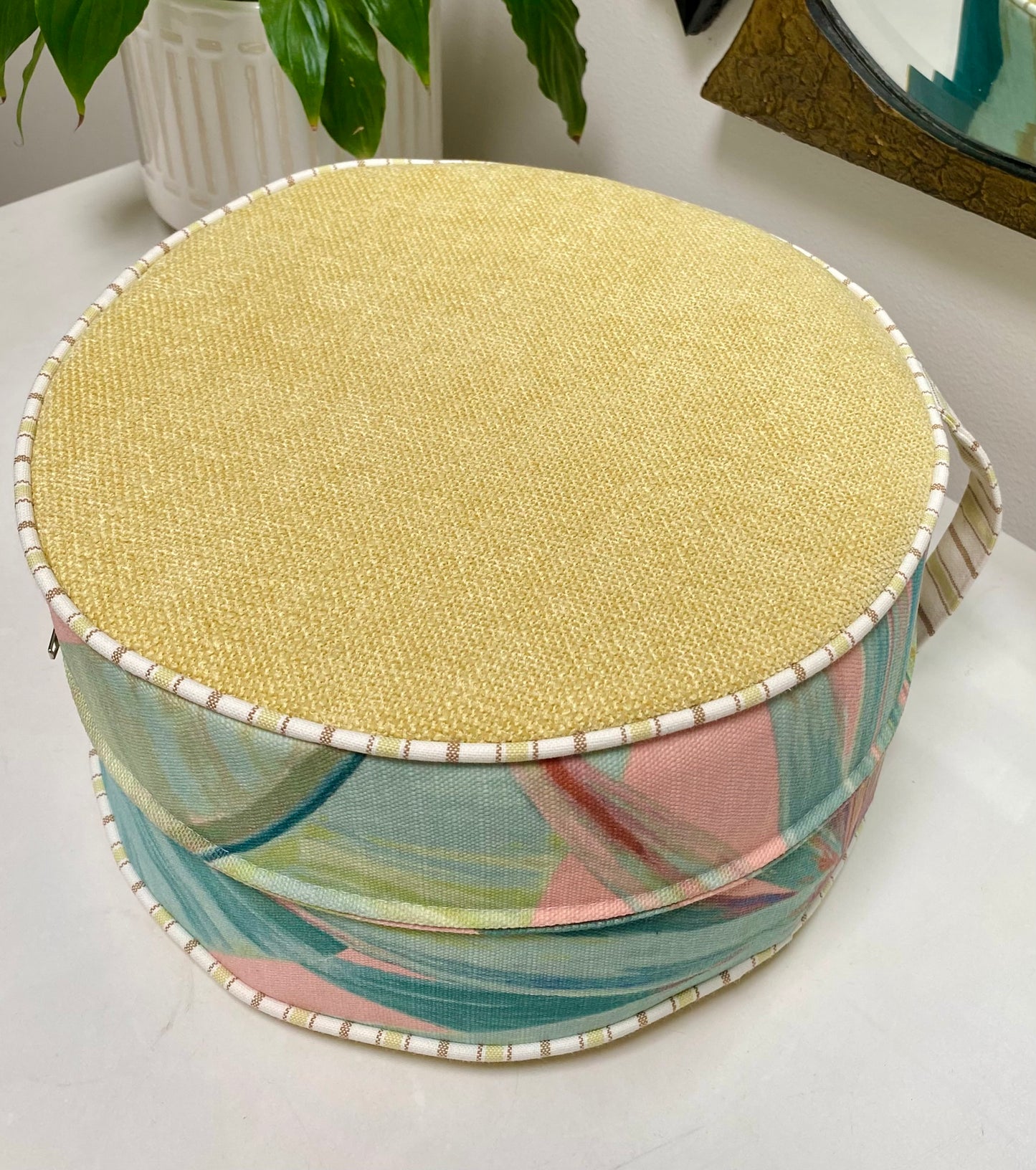 Yoga Bolster - Coral Tropicalia - Pineapple