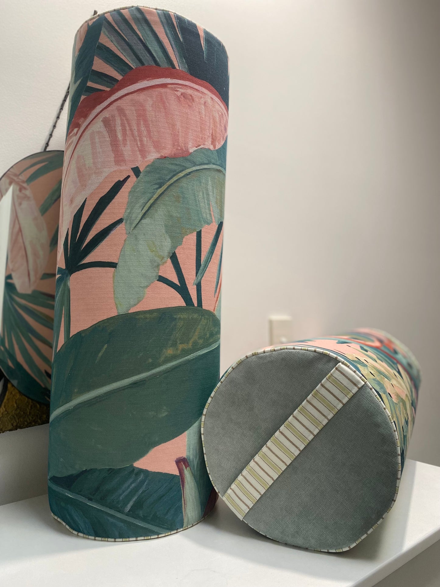 Yoga Bolster - Coral Tropicalia - Mint