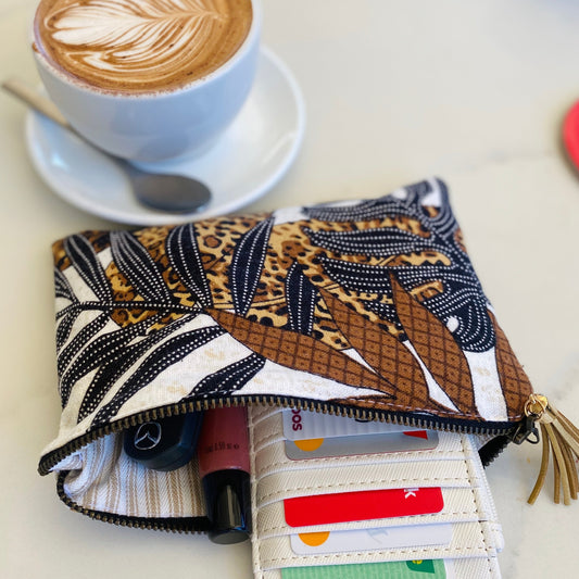 Clutch Bag - Leopard Botanical