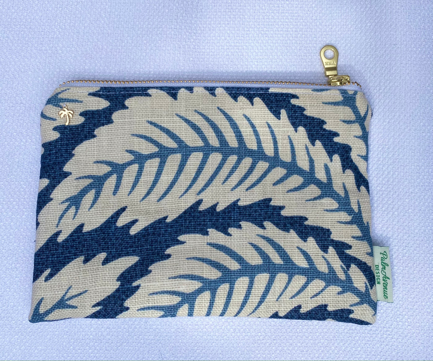 Clutch Bag - Blue Palms